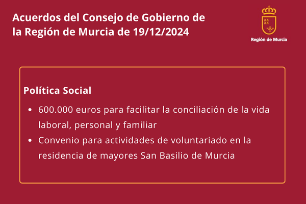 Acuerdos del Consejo de Gobierno de la Región de Murcia